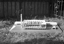 803586 Afbeelding van een maquette voor het nieuwe N.S.-station Eindhoven te Eindhoven.